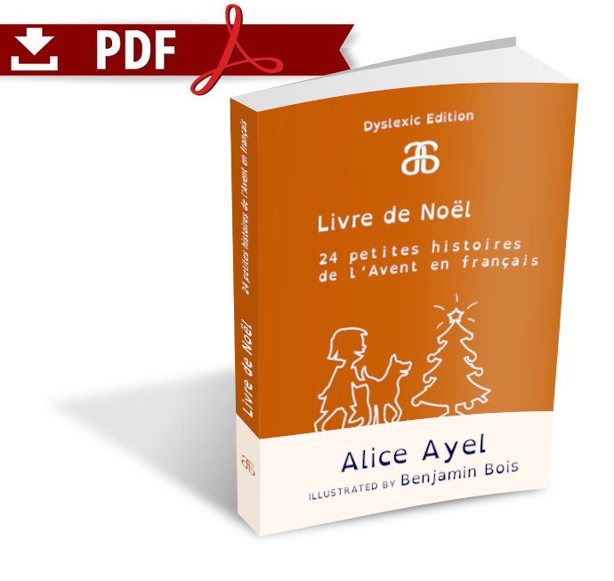 Livre de Noël – Dyslexic Edition – 24 petites histoires de l’Avent en français